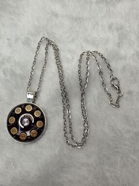 38 Special Revolver Silver Bullet Cartridge Pendant Necklace